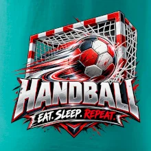 Házenkářský míč v brance eat sleep repeat