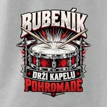 Bubeník drží kapelu pohromadě - červený rockový buben