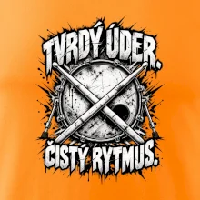 Tvrdý úder čistý rytmus - černobílé zkřížené paličky