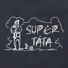 Kreslený nápis super táta