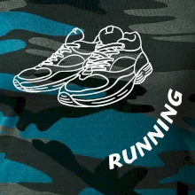 Running nápis šikmo