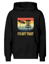 Disc golf player retro vintage