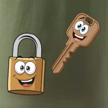 Parové triko - Zámek a klíč