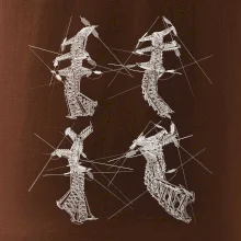 Zkroucený stožár vysokého vedení