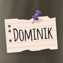 Papírek se jmenovkou - prso - vlastní jméno