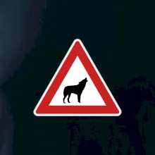 Dopravní značka - Pozor vlk