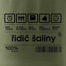 Čárový kód - řidič šaliny