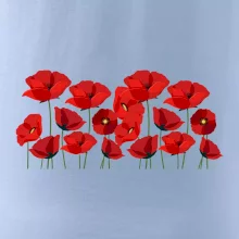 Vlčí mák v řadě