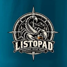 Listopadový štír v kompasu s whisky