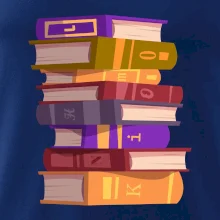 Knihomol stojící knihy