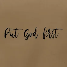Put God first psací nápis