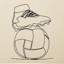 Fotbalový míč kopačka jedním tahem