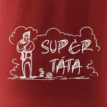 Kreslený nápis super táta