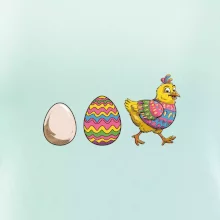 Evoluce vajíčka - velikonoce - slepice