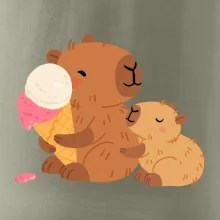 Kapybara se zmrzlinou