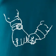 Táta a syn ruce obrys