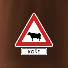 Dopravní značka - Pozor koně / kráva