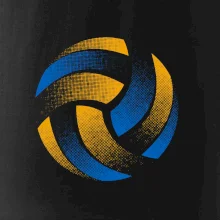 Volejbalový míč rastr barevný