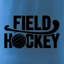 Field hockey míček a nápis