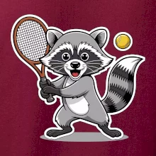 Mýval hraje tenis kreslený