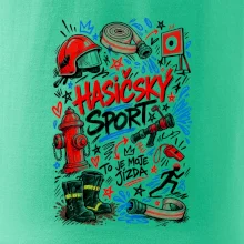 Hasičský sport - kreslené vybavení a terč