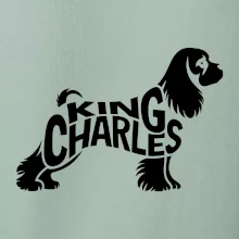 Kavalír king Charles španěl nápis v těle