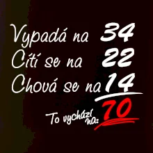 Vypadá, cítí se, chová se - 70 let