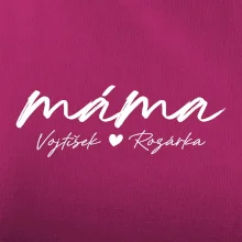 Triko máma psací se jmény dětí