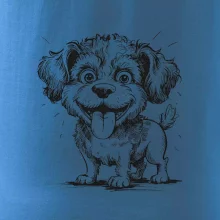 Lagotto romagnolo karikatura vypláznutý jazyk