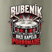 Bubeník drží kapelu pohromadě - červený rockový buben