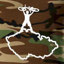 Mapa ČR - cyklista na prsou