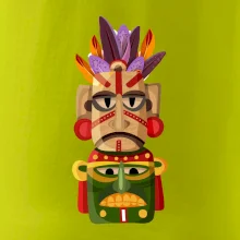 Mayové maska s peřím