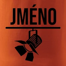 Jméno a nápis na zádech - stage crew