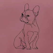 Francouzský buldoček černá kresba