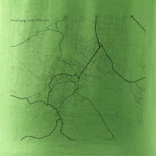 Černobílá mapa Kralupy nad Vltavou