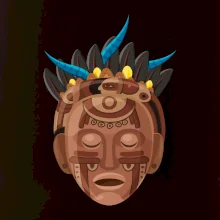 Mayové maska hnědá