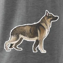 Německý ovčák - hnědý kreslený