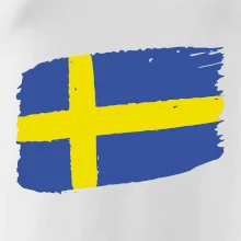Švédsko vlajka štětkou