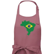 Brazílie vlajka v mapě