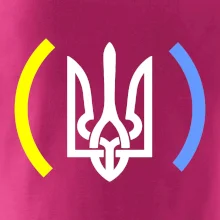 Ukrajina trojzubec s barvami