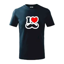 i love mustache - obrys