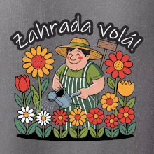 Zahrada volá - zahradník a slunečnice