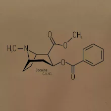 Molekulární struktura Cocaine Kokain