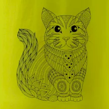 Kočka sedící mandala