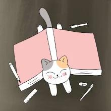 Učení na státnice kočka