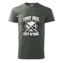 Tvrdý úder čistý rytmus - černobílé zkřížené paličky
