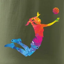 Volejbalistka splash s míčem