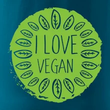 I love vegan v kruhu