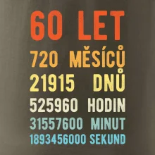 Narozeniny 60 přepočet času