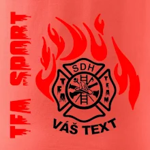 TFA Sport SDH (červený oheň) - Vlastní nápis